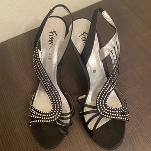 Formal Rhinestone Black Heels
